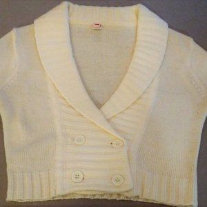 Off-white crop top cardigan